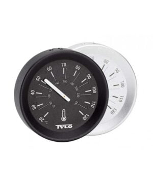 Tylo Brilliant Sauna Thermometer Aluminium Matt Black Silver