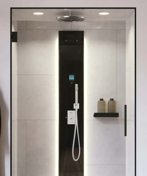Tylo Pixel Shelf inside steam shower