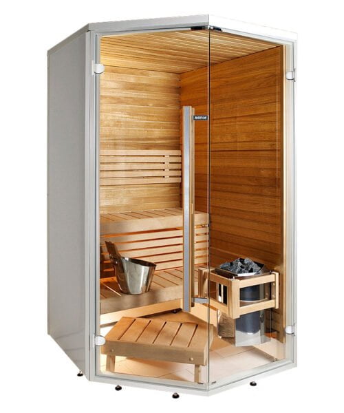 Harvia Sirius 2 Person Bathroom Corner Sauna Cabin Kit