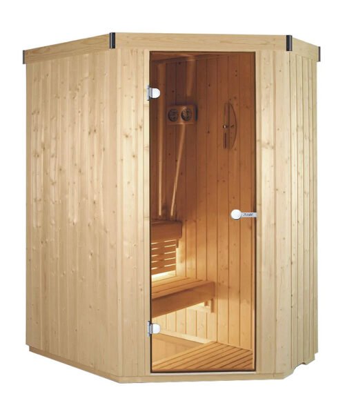 Harvia Variant Small Corner 2 Person Traditional Sauna Cabin