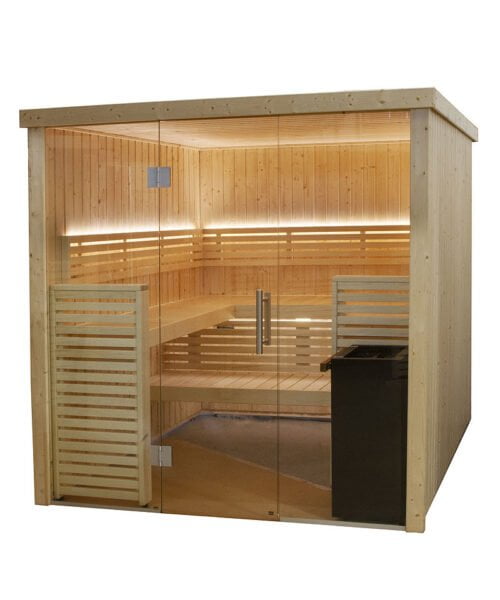 Harvia Variant View Large 4-5 Person Glass Front Sauna Kit