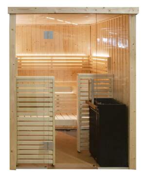 Harvia Variant View Small 2-3 Person Glass Front Sauna Kit