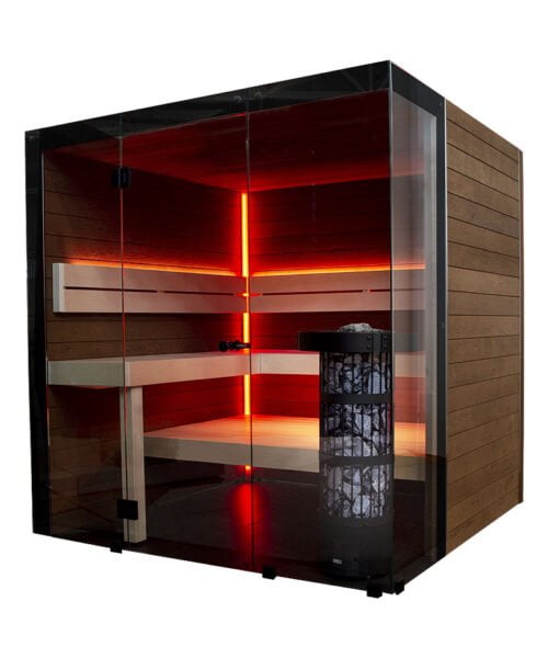 Harvia Block Custom-Made Indoor Glass Front Sauna Cabin