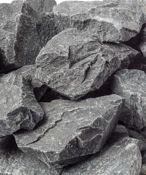 Close-up View of Olivine Diabase sauna stones