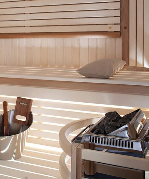 Harvia Topclass Combi installed in sauna