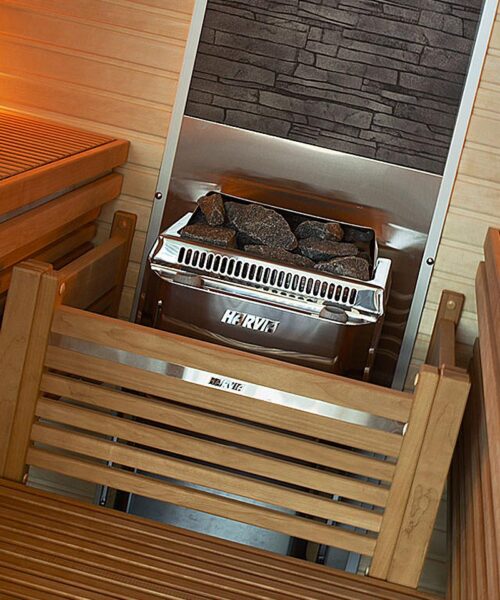 Harvia Topclass Combi installed in sauna