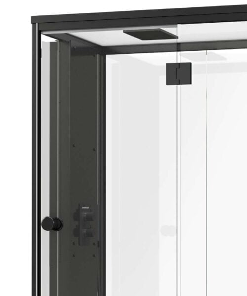 Detailed view of the Harvia Nova Steam Shower Cabin