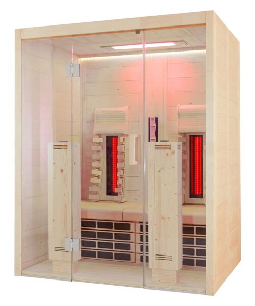 Sentiotec VitaMy 2 Person Infrared Sauna Cabin Glass Front