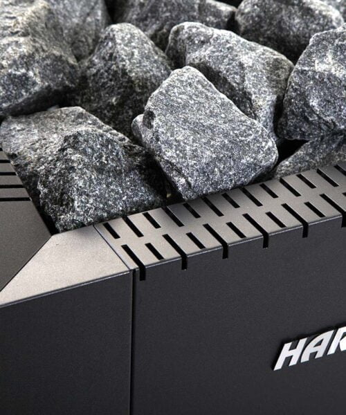 Detailed view of the Harvia Linear sauna heater