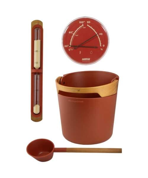 Harvia Helmi Sauna Accessory Set Terracotta