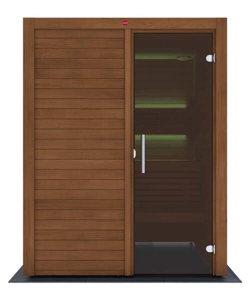 Harvia Utu Triple 3 Person Sauna TheroAspen Glass Door